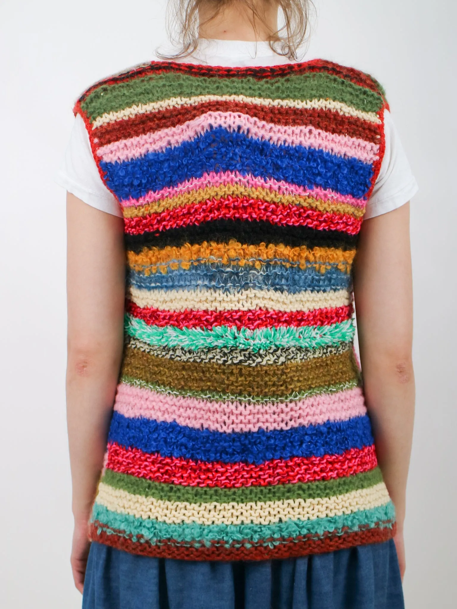 1970s Italian Made Knit Rainbow Vest