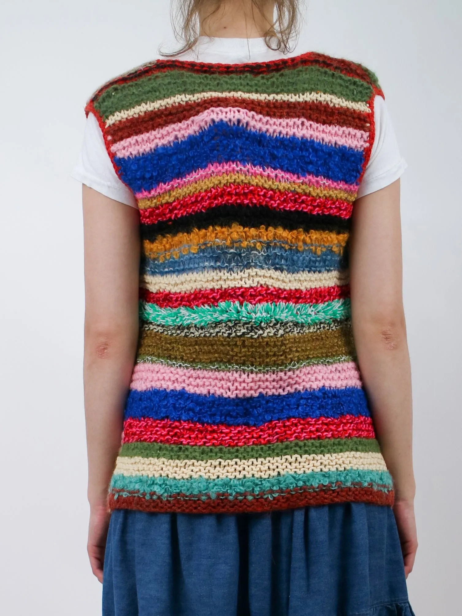 1970s Italian Made Knit Rainbow Vest