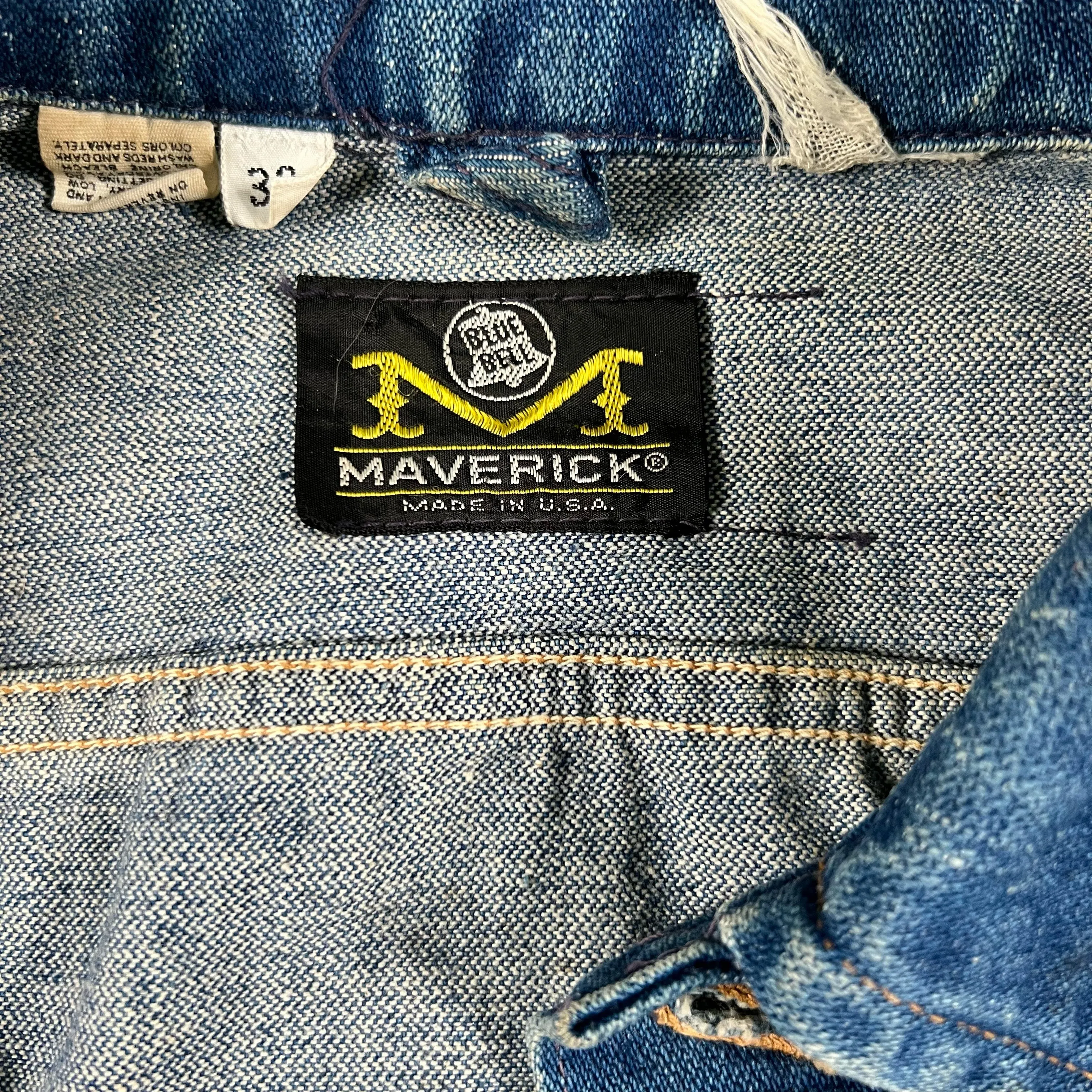 60s Maverick Blue Bell Zip Up Denim Jacket- S