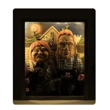 American Gothic Pumpkin Wall Piece 28-428194