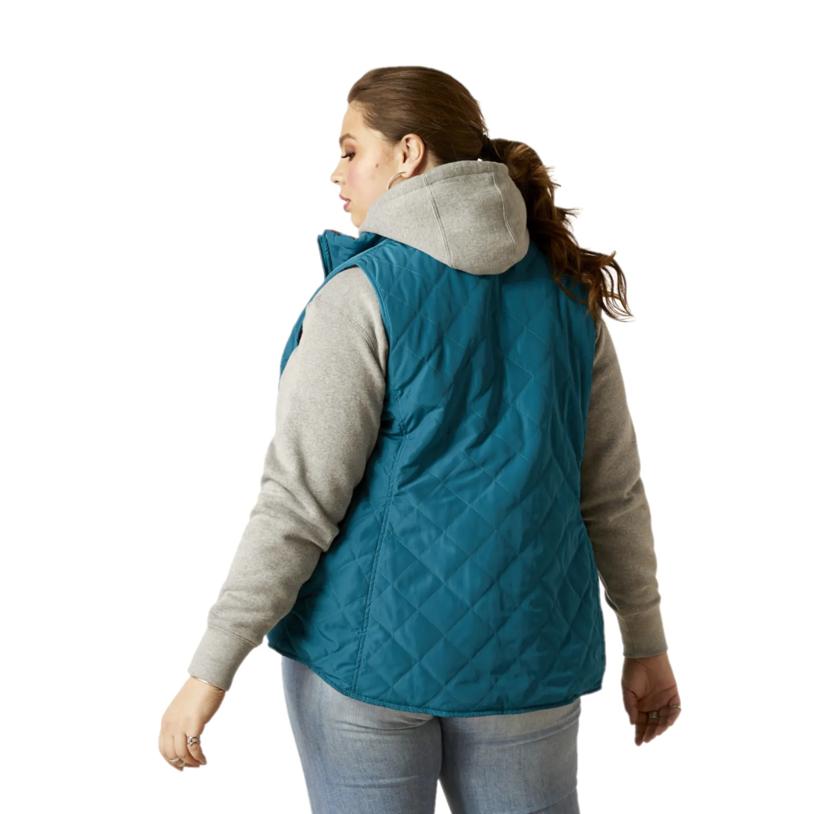 Ariat Ladies Dilon Reversible Deep Lagoon Insulated Vest 10046641