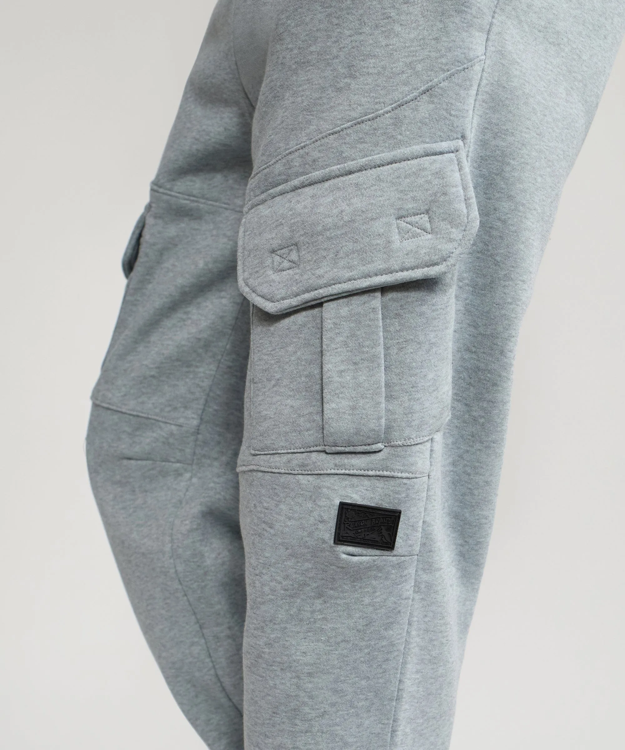 Banks Relaxed Fit Fleece Cargo Pants - Grey