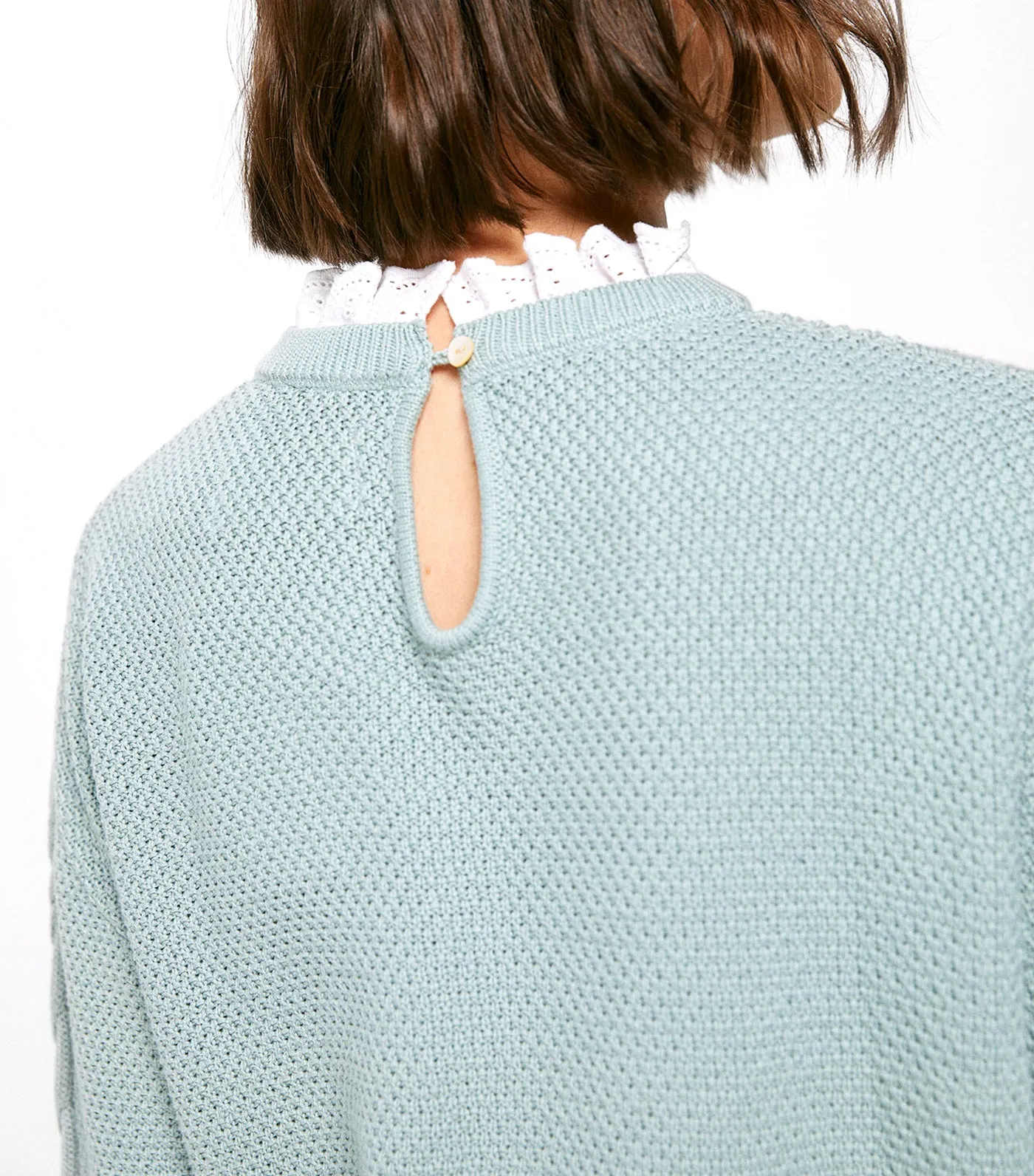 Cable Knit Sweater Blue