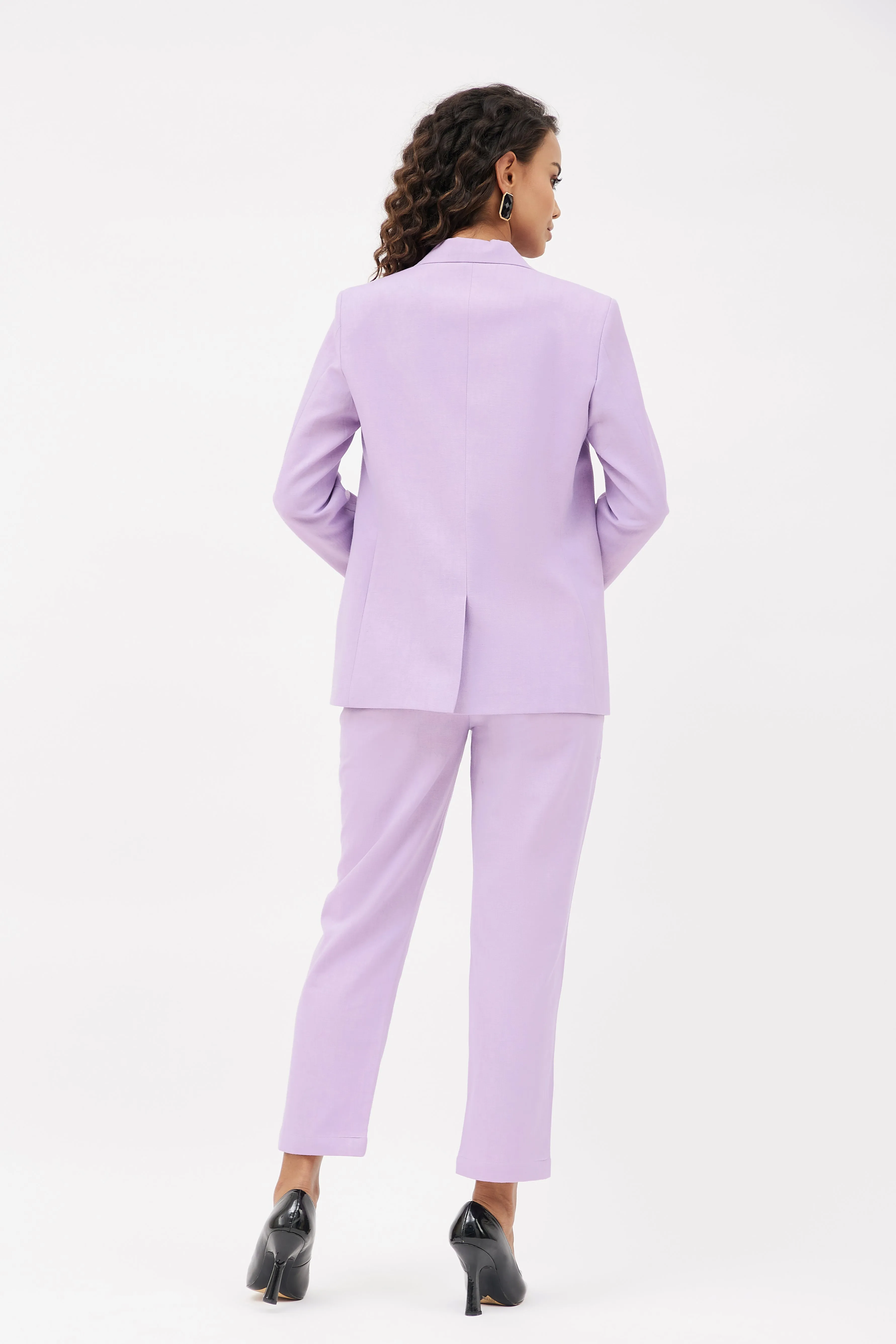 Classic Work Blazer & Trouser Set - Lilac