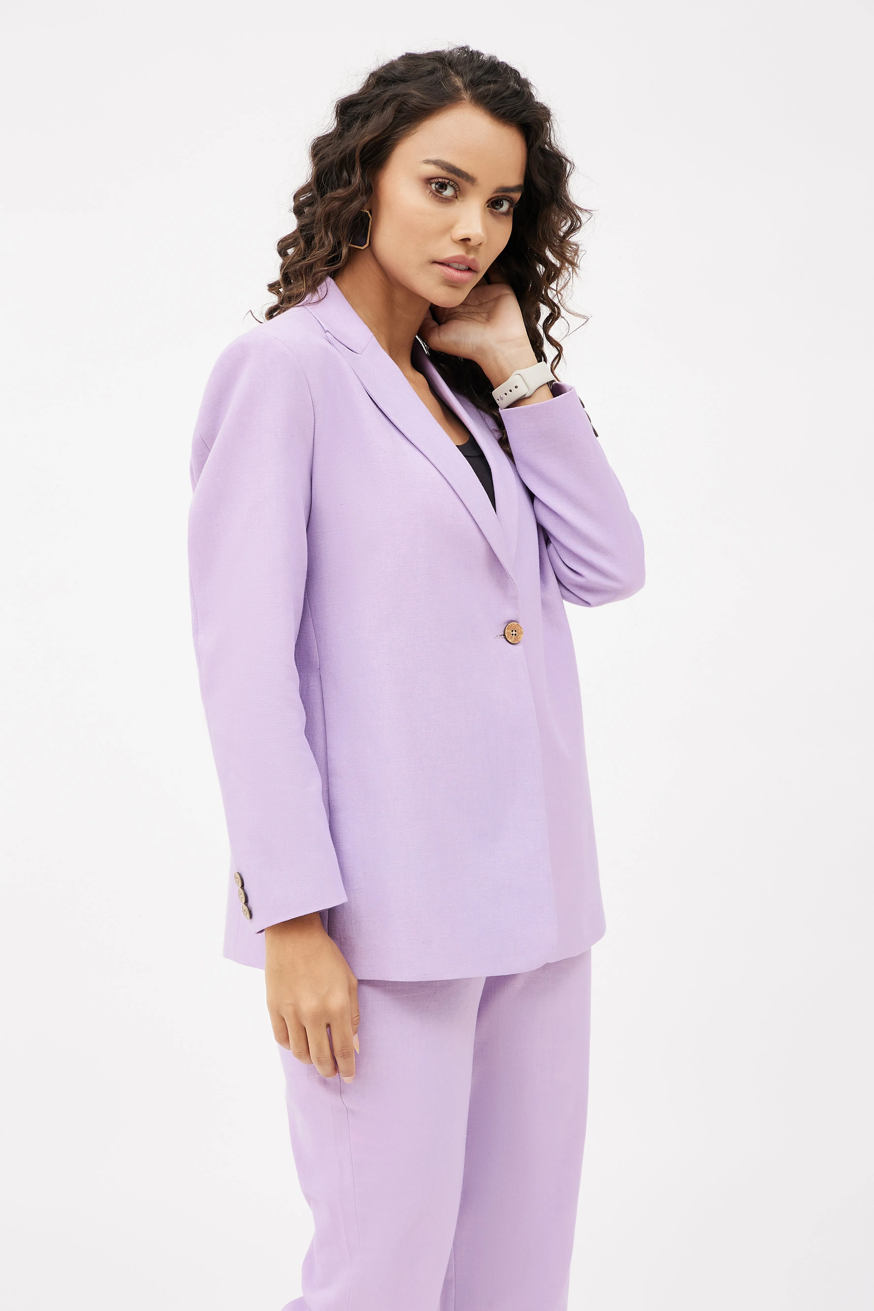 Classic Work Blazer & Trouser Set - Lilac