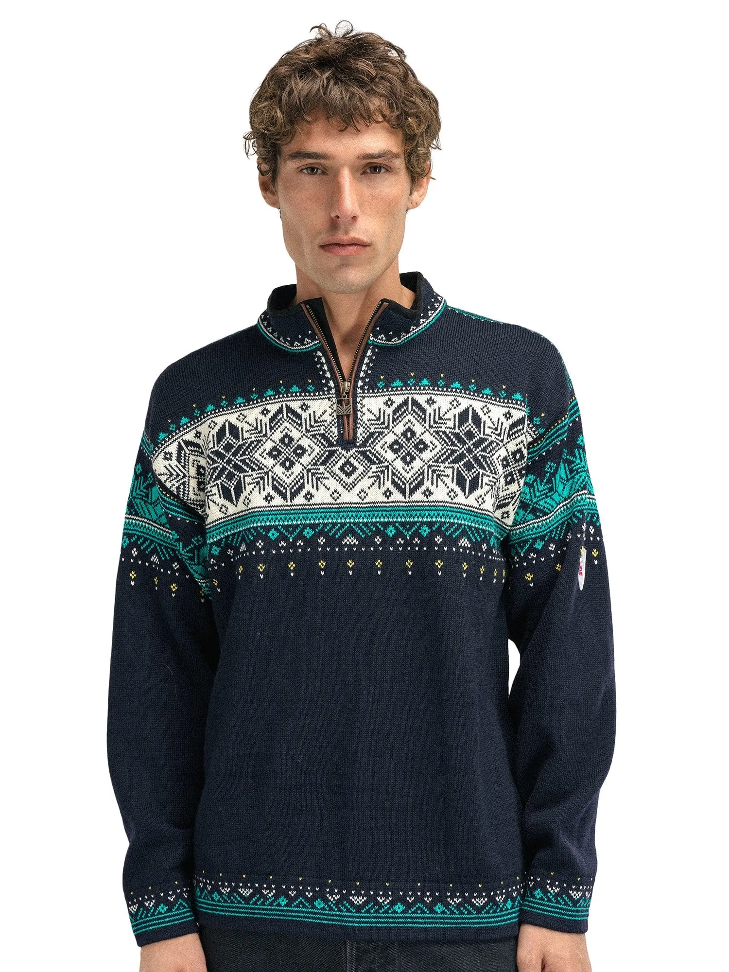 Dale of Norway | Blyfjell Swweater | Men's | Navy/Off White/Peacock