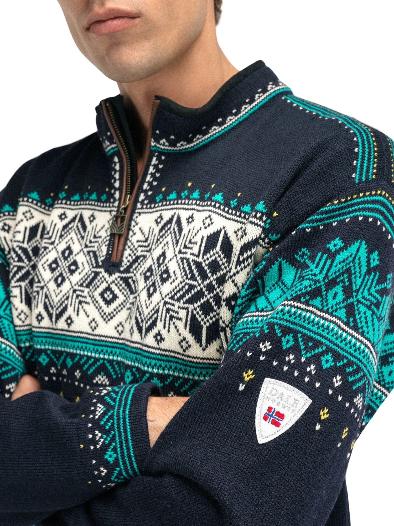 Dale of Norway | Blyfjell Swweater | Men's | Navy/Off White/Peacock