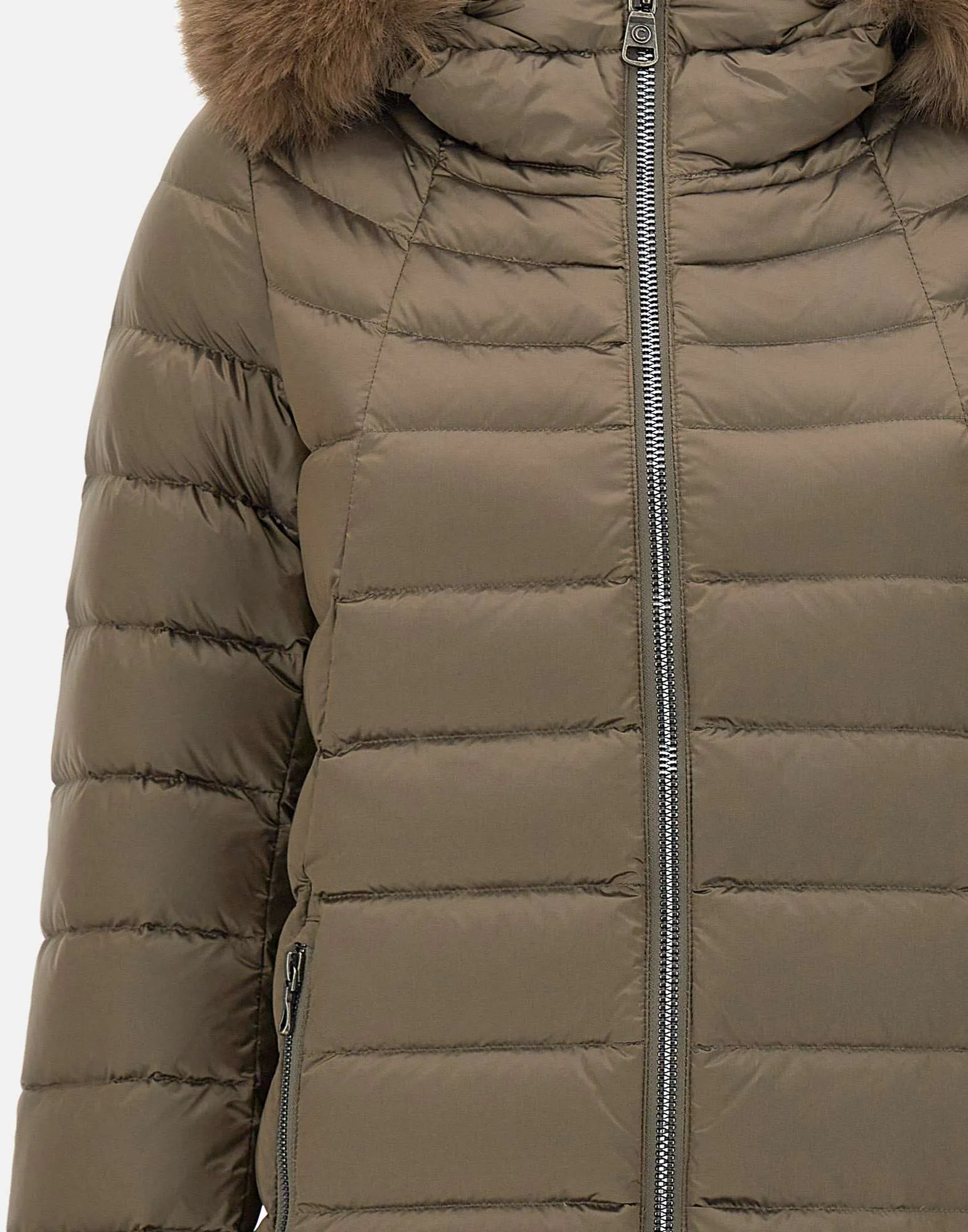 Deluxe Bronze Down Jacket with Hood