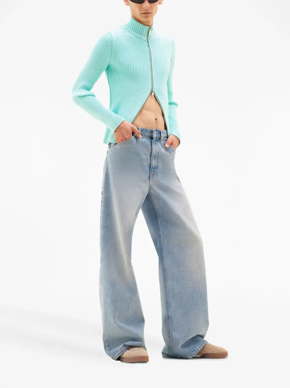 Dirty Blue Denim Baggy Pants