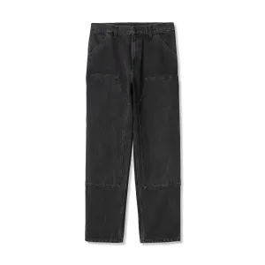 Double Knee Pant, Stone Washed Black