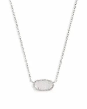 Elisa Silver Pendant Necklace in Iridescent Drusy by Kendra Scott