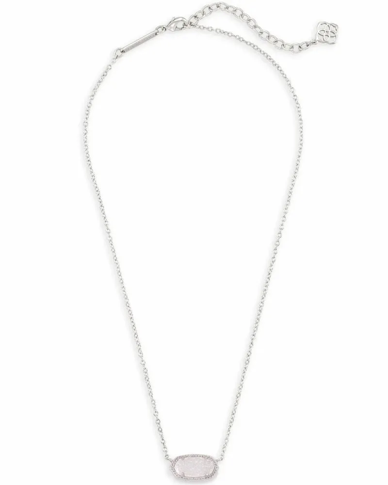 Elisa Silver Pendant Necklace in Iridescent Drusy by Kendra Scott