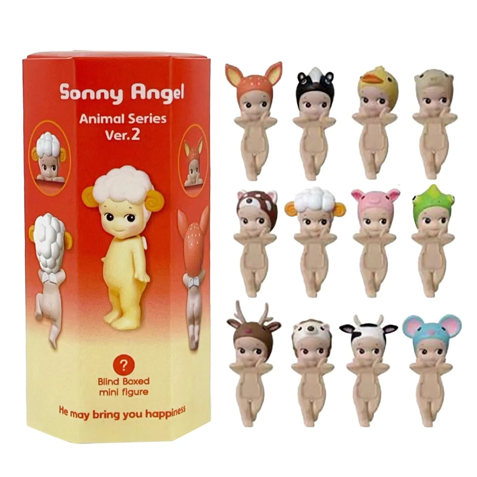 essential Sonny Angel HIPPERS Cat Life Series - 18 Pcs Blind Box - Mini Figure Blind Box Clearance! Animal Series Ver.2