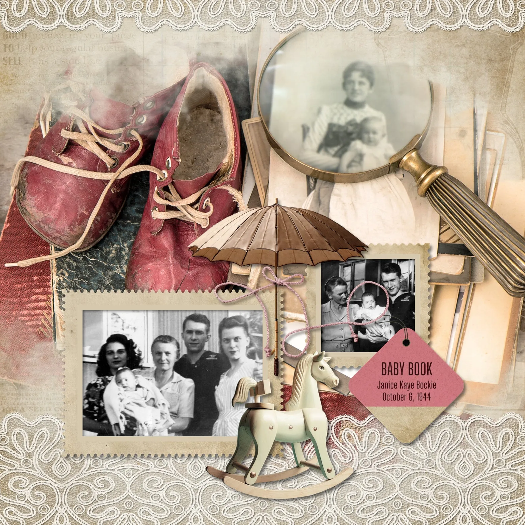 Flea Market Digital Scrapbook Kit