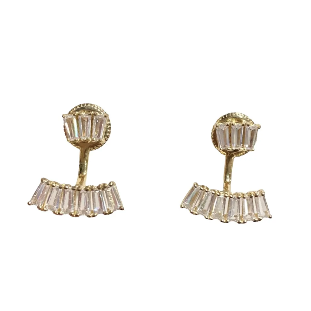 Jacklyn Baguette Jacket Earrings