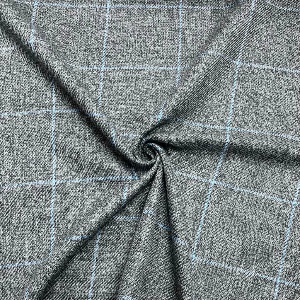 Large Checkered Wool Touch Fabric