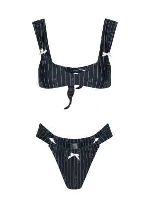 Le Soliel Bikini Top | Pinstripe