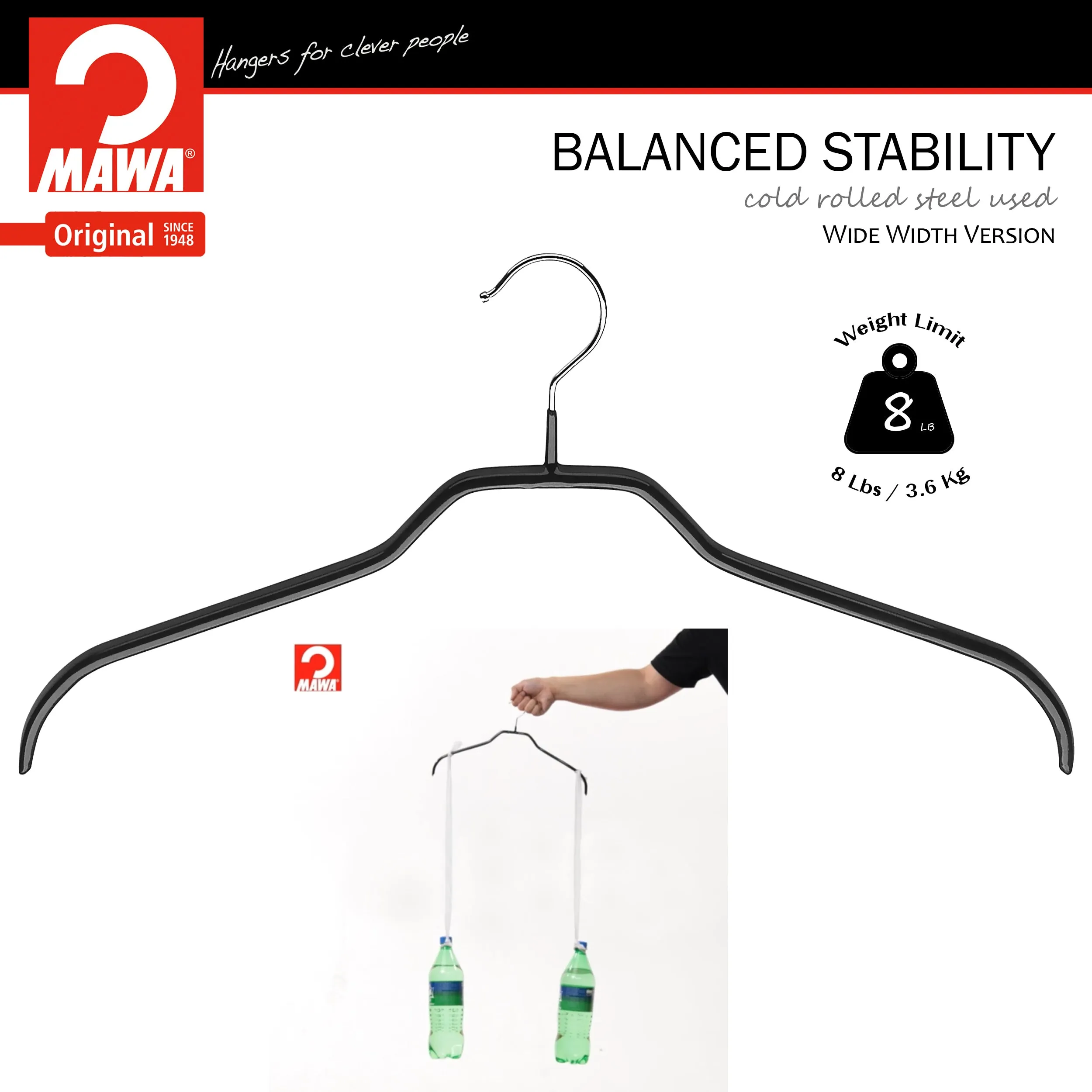 MAWA - Silhouette 45/F Hanger Wide Version, Black