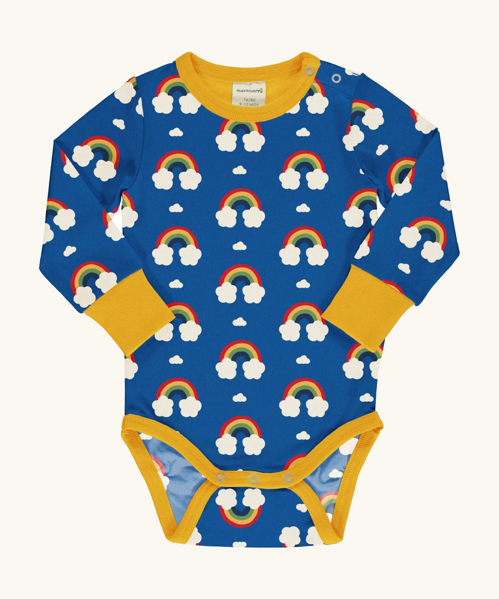 Maxomorra Rainbow Long Sleeve Bodysuit