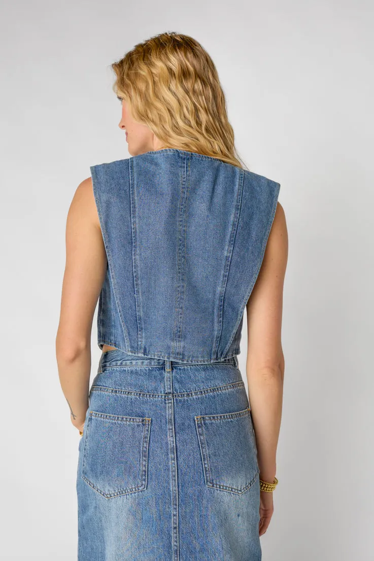 Misty Denim Vest