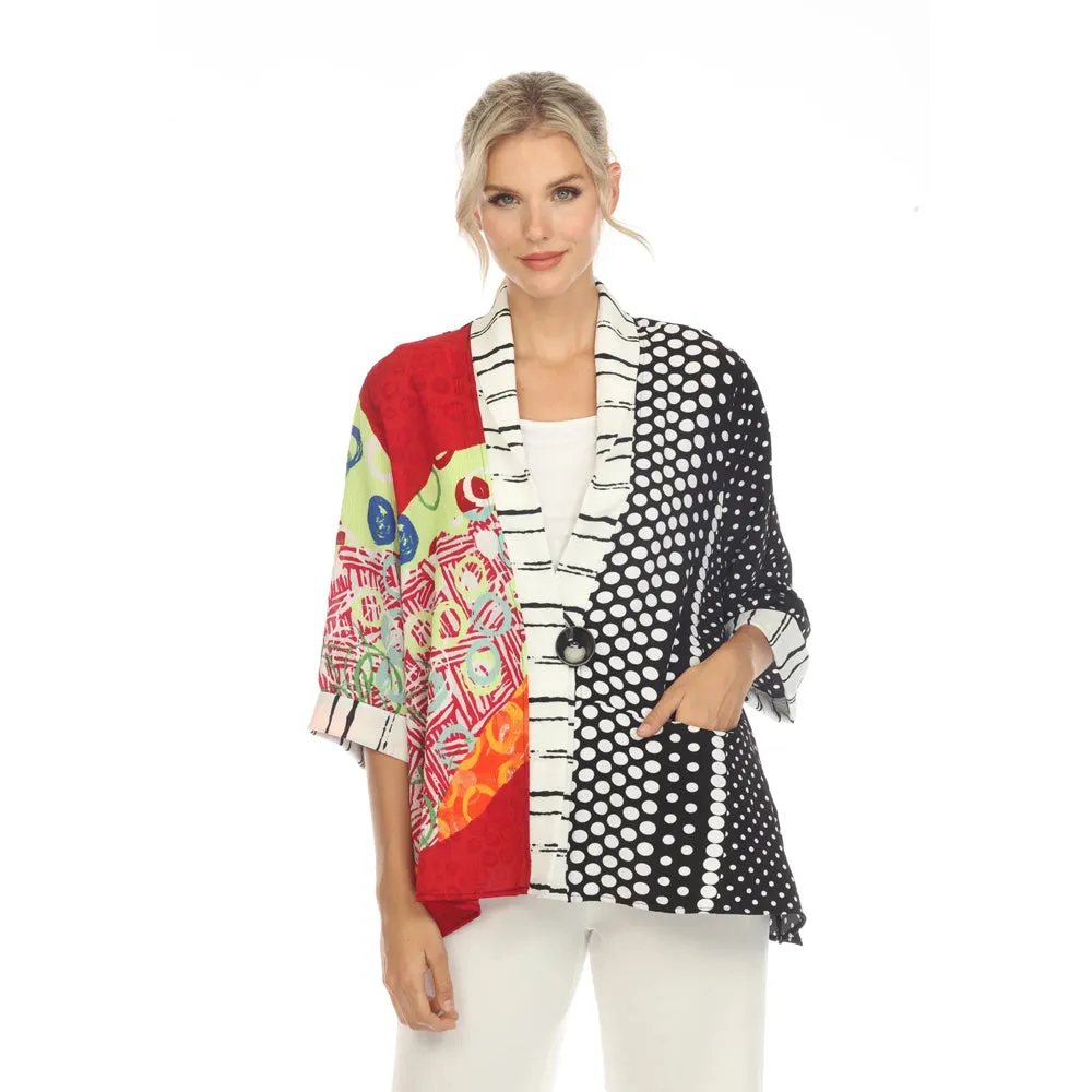 Moonlight Eye-Catching Mixed Print Jacket - 3725 / 3658