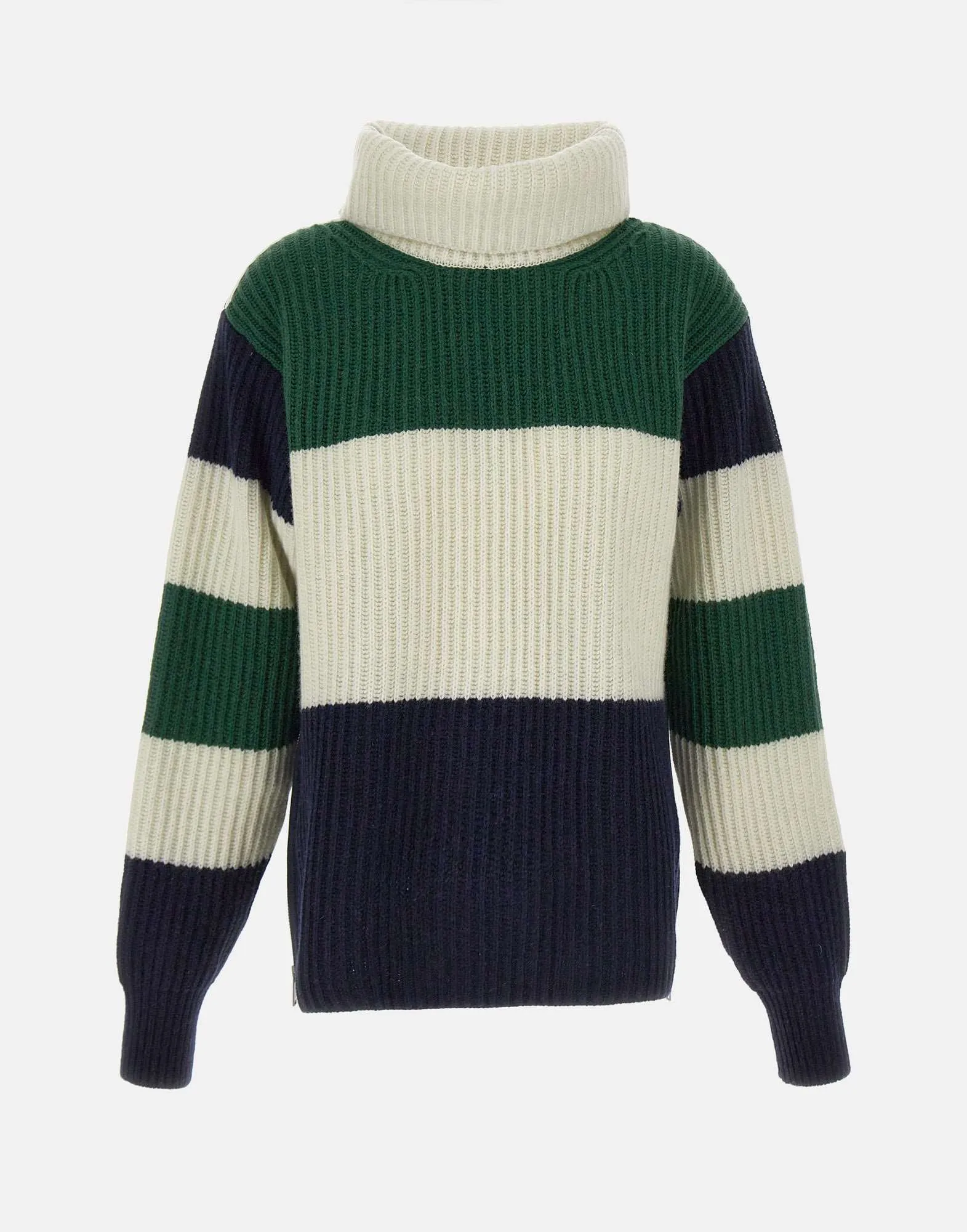 MultiColour Striped Wool Blend Sweater