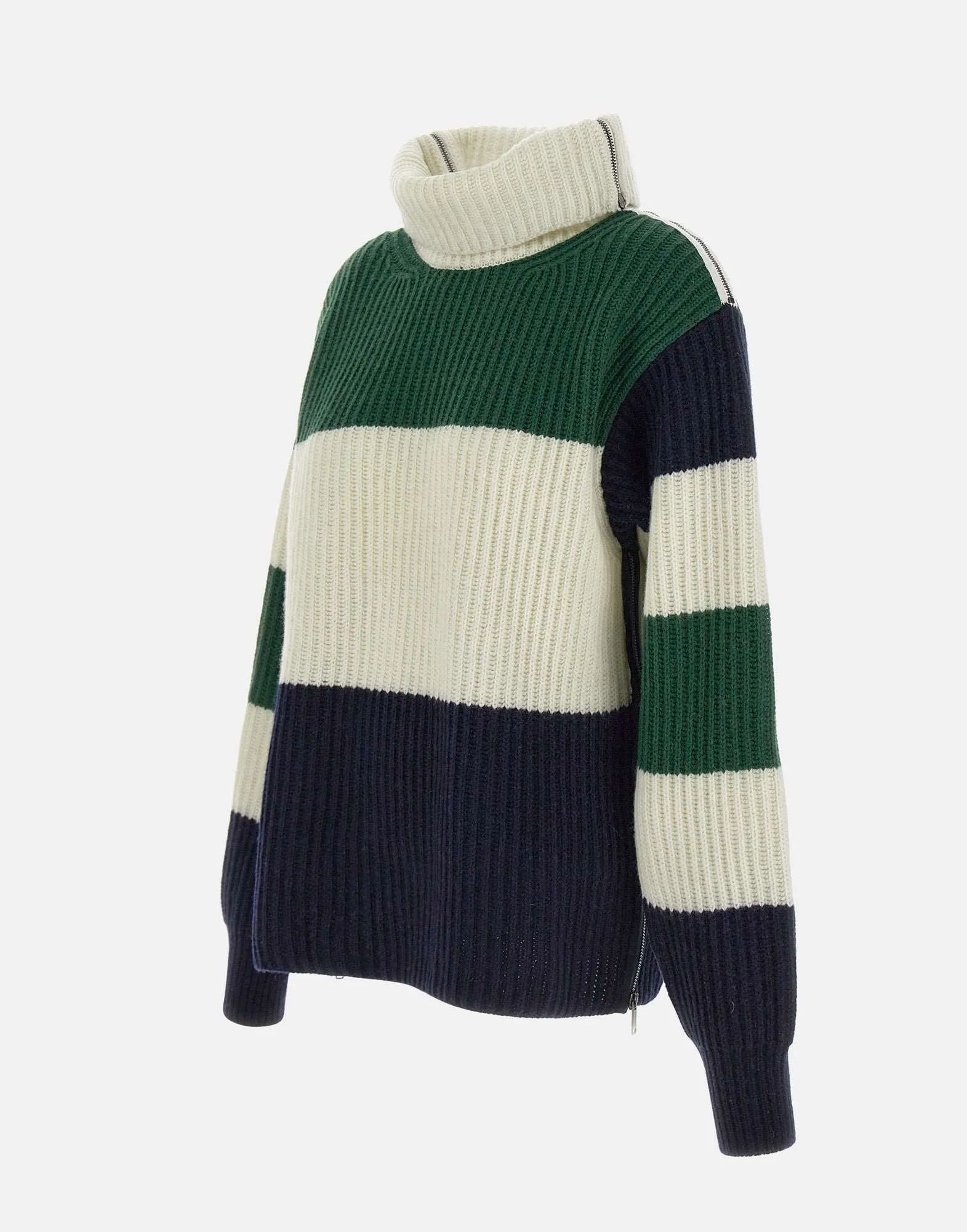 MultiColour Striped Wool Blend Sweater