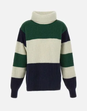 MultiColour Striped Wool Blend Sweater