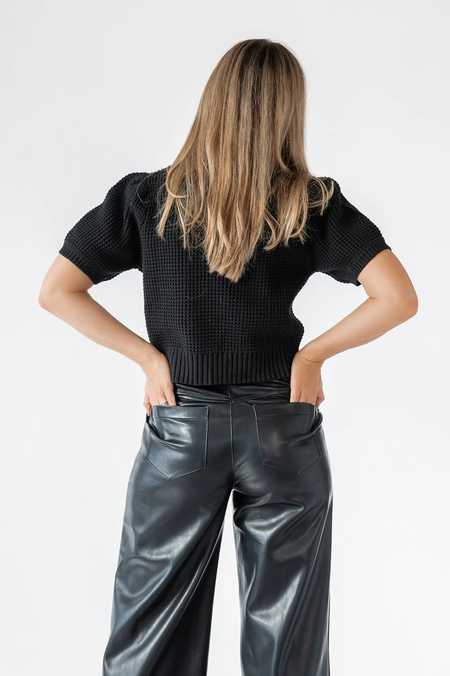 Murphy Black Crop Sweater - Final Sale