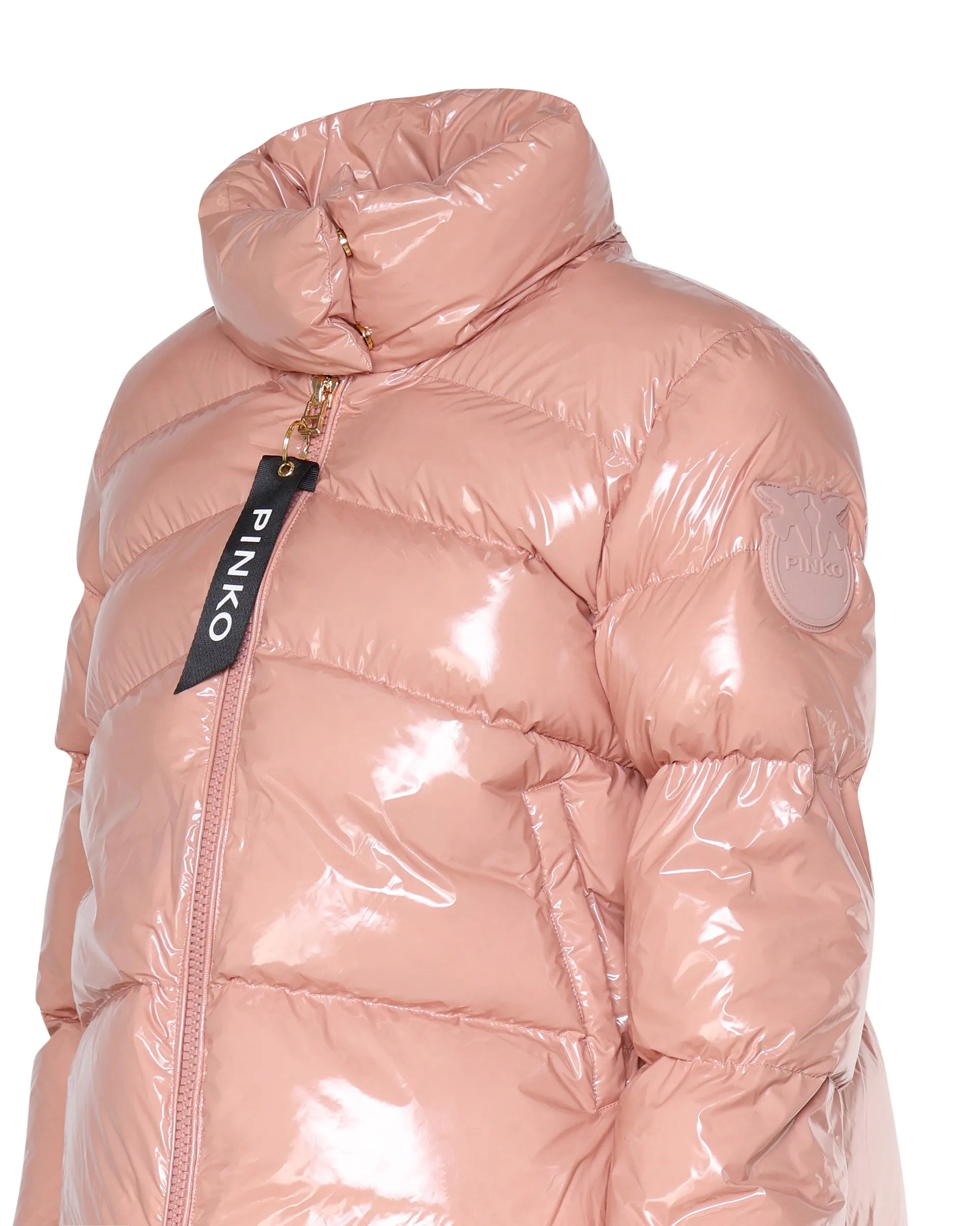 Padded Pink Glossy Jacket