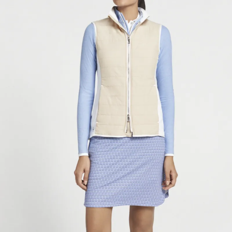 Peter Millar Lizzie Hybrid Vest - Sand/White