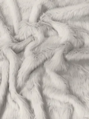 Platinum Solid Arctic Fox Fur Faux Fur Fabric / Sold By The Yard