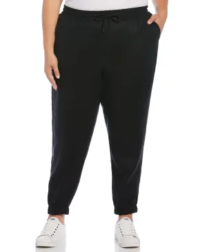 Plus Size Linen Drawstring Jogger