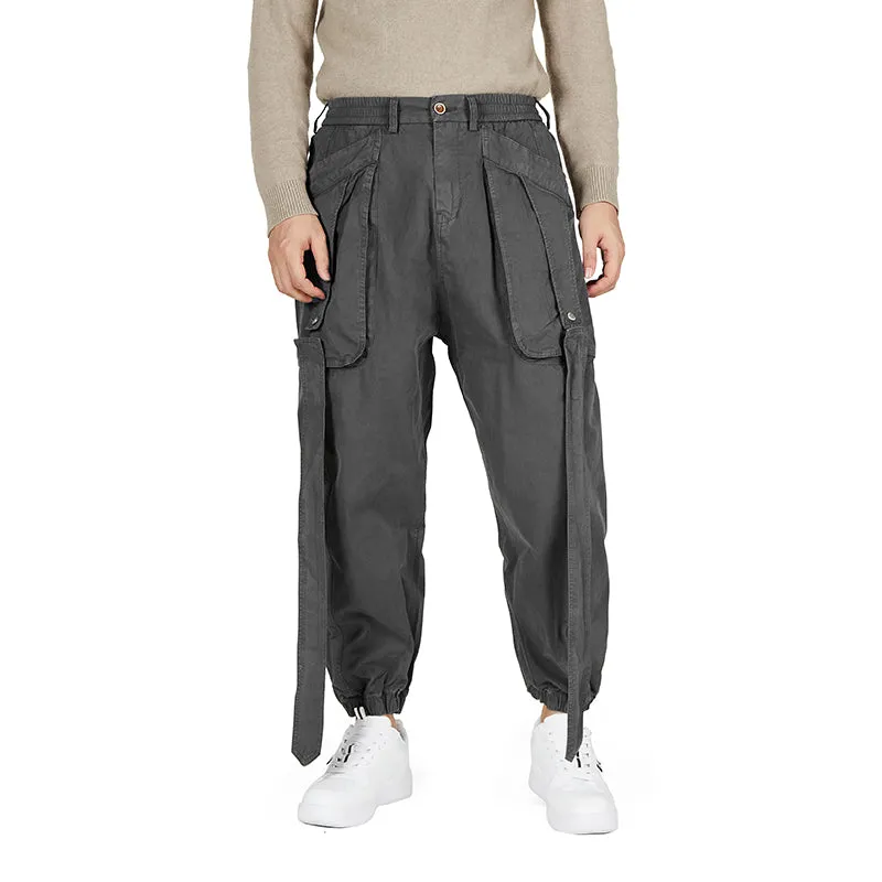 POCKETS STRIP CARGO PANTS