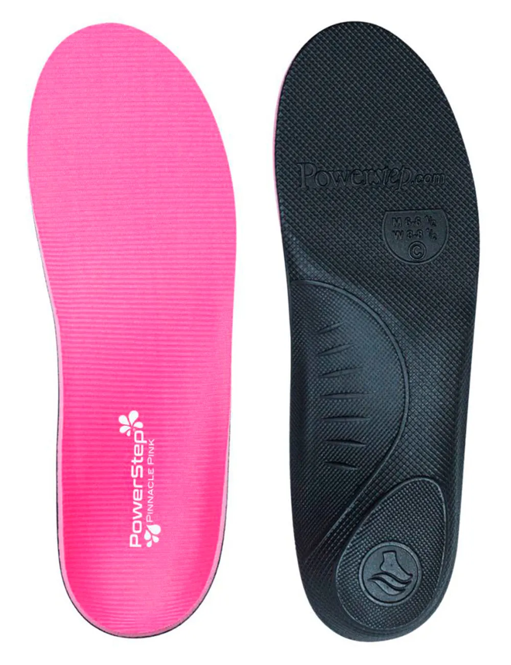 Powerstep Pinnacle Pink | Arch Support Shoe Orthotic Inserts for Women | Max Cushion | Color Pink