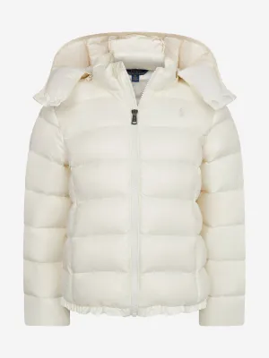 Ralph Lauren Girls Jacket - Ivory Padded Jacket