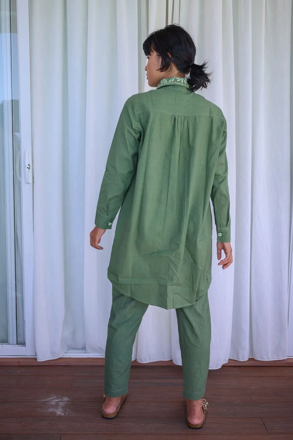 Recycled Green cotton Pants