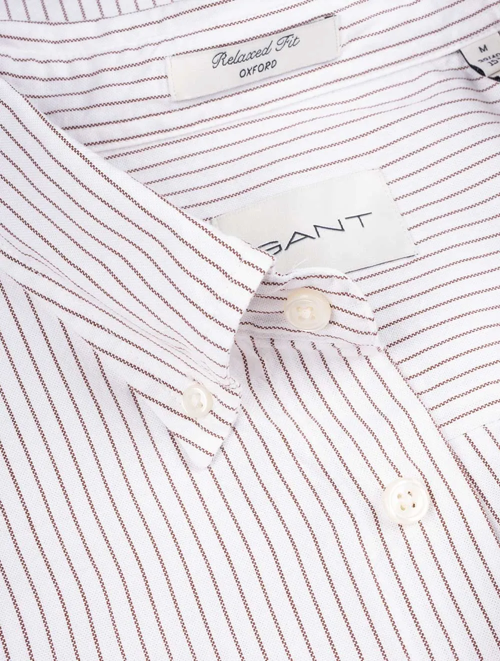 Relaxed Fit Archive Oxford Stripe Shirt Eggshell