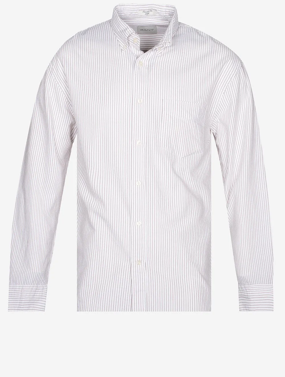 Relaxed Fit Archive Oxford Stripe Shirt Eggshell