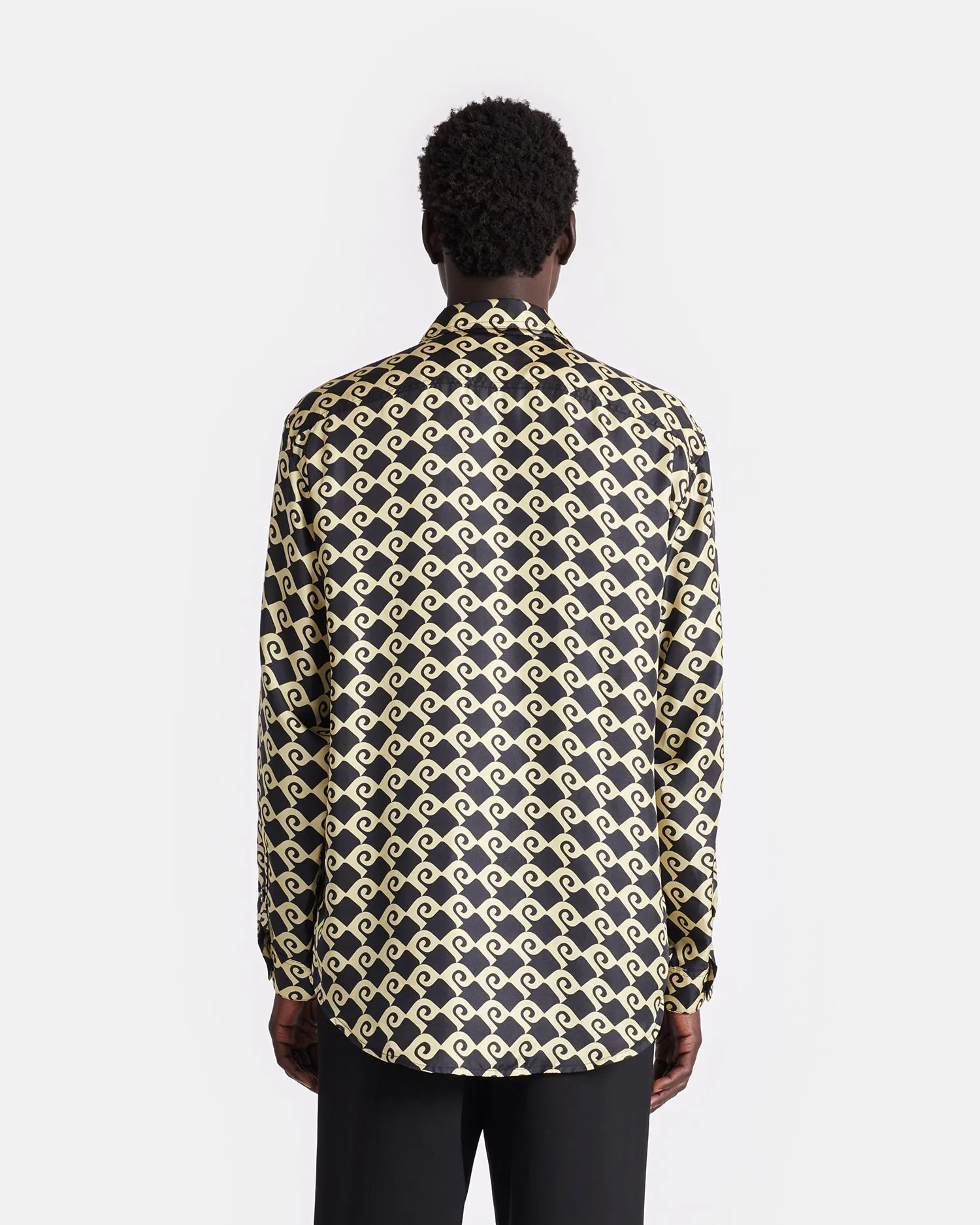 Sebas - Printed Silk-Twill Shirt - Diamond Check