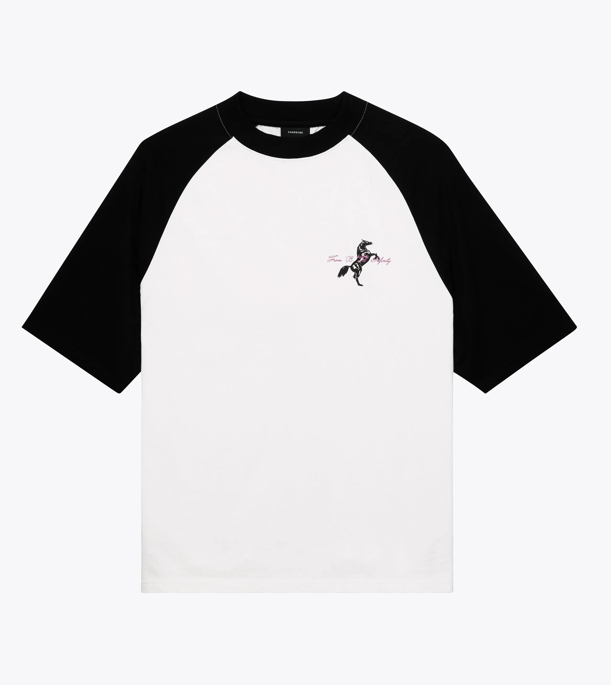 Steed Raglan Lounge Tee Vintage White/Black