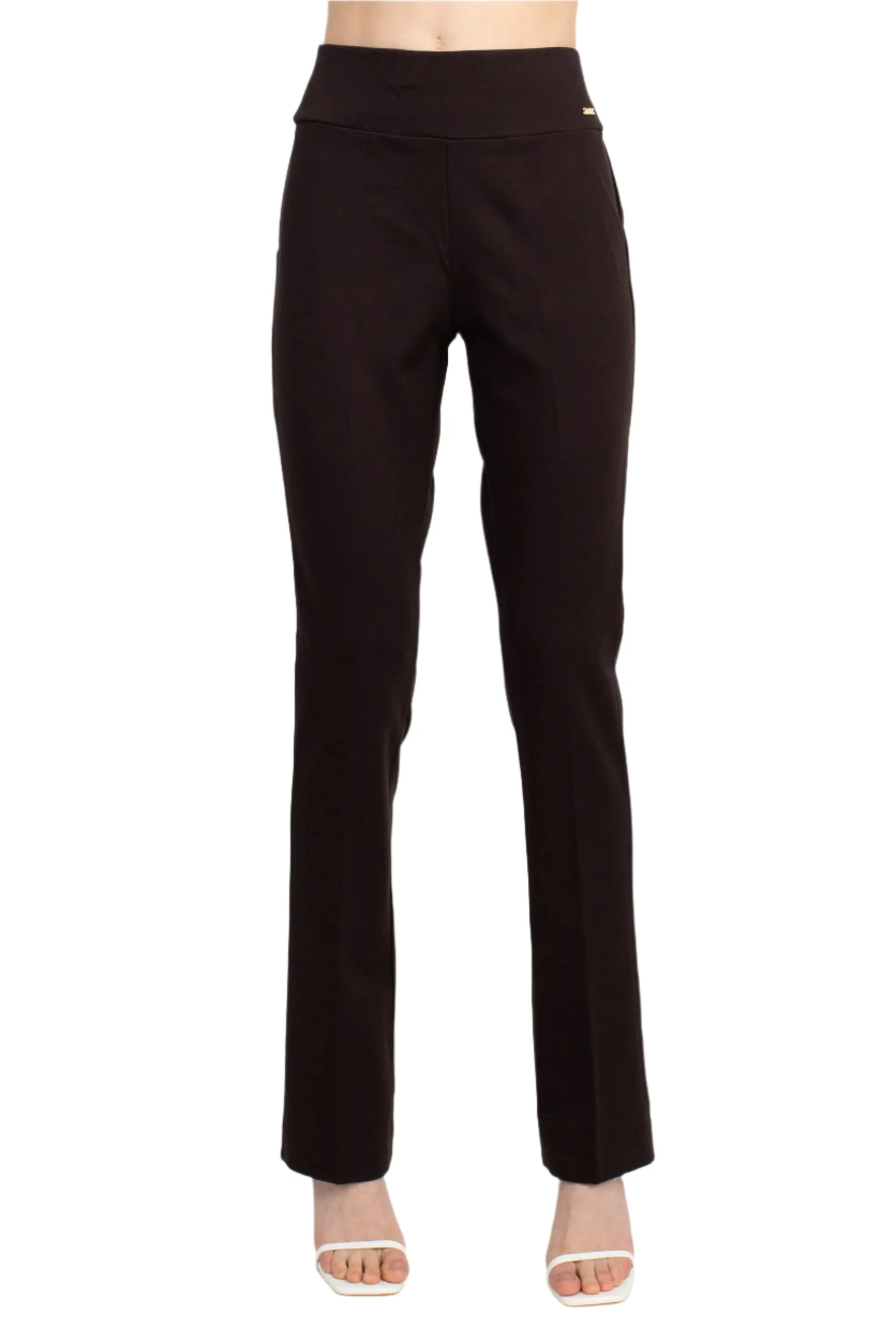 T Tahari Pull On Bootcut Rayon Pant With Welt Pockets