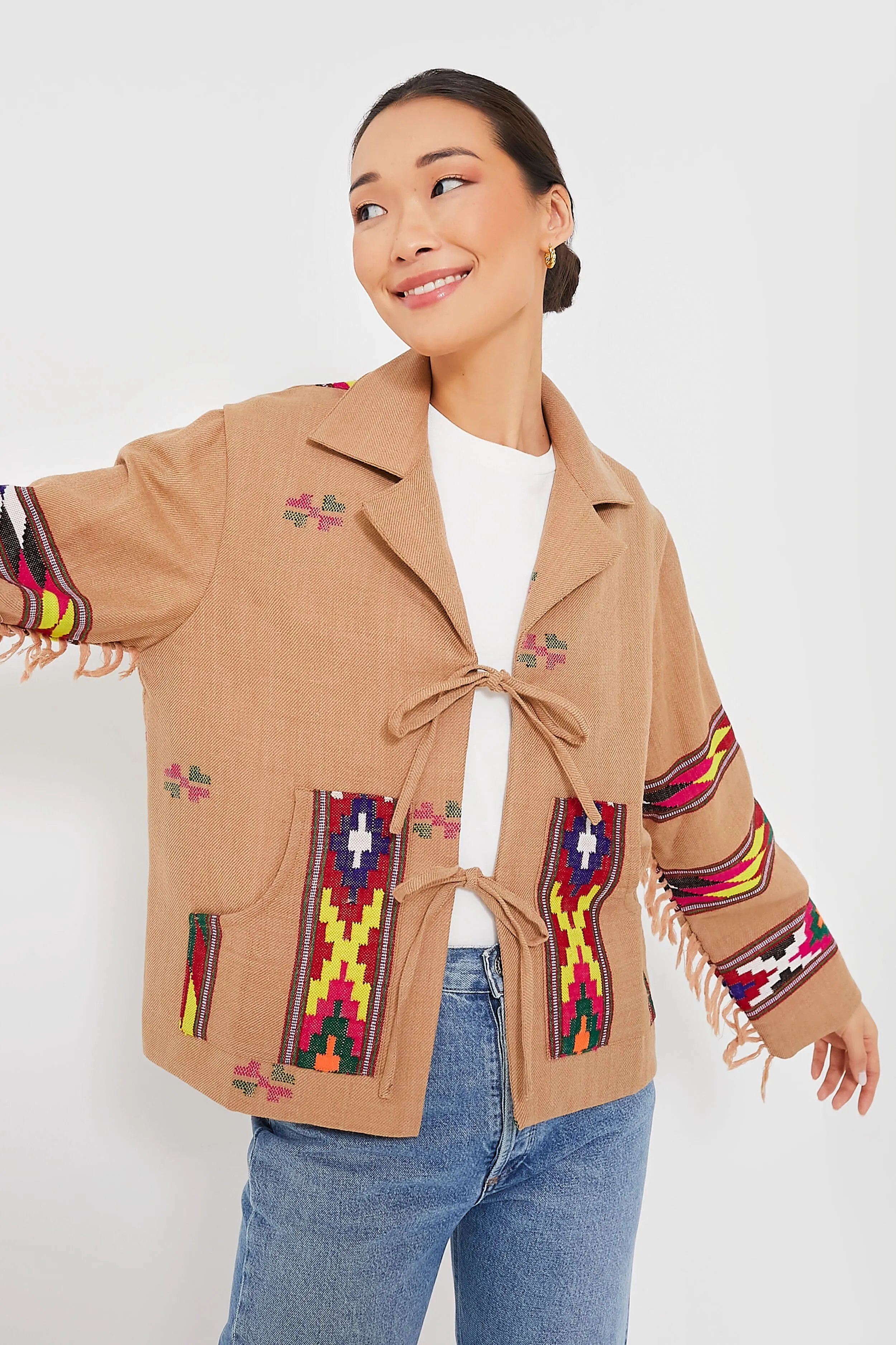 Tan Dune Western Blanket Jacket