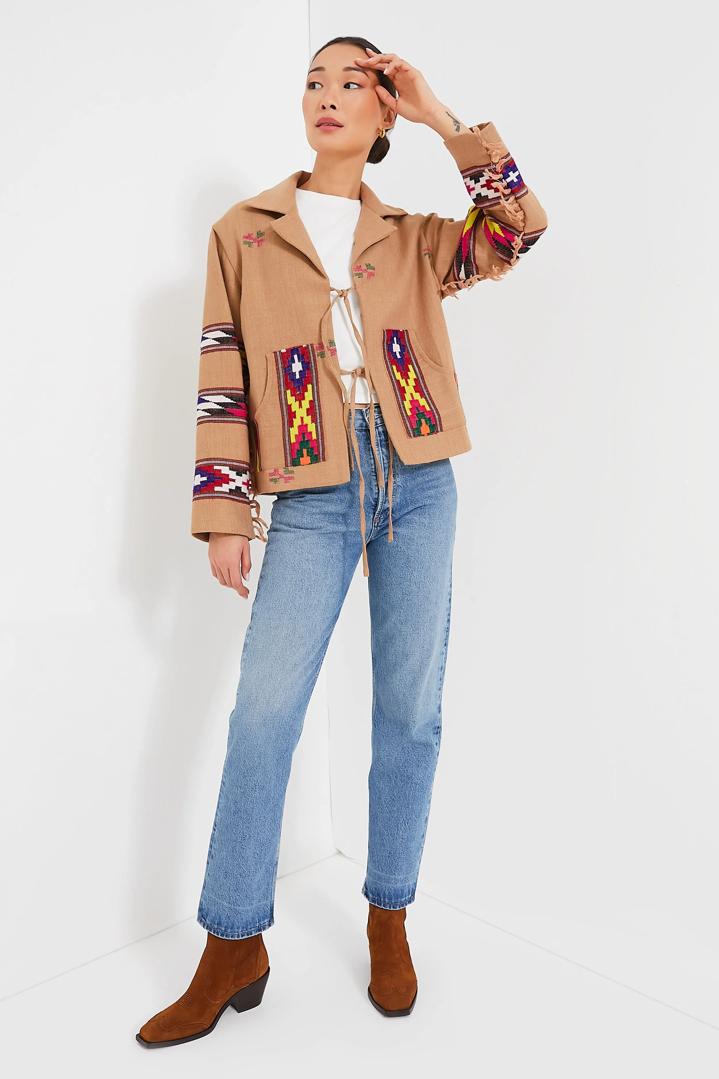 Tan Dune Western Blanket Jacket