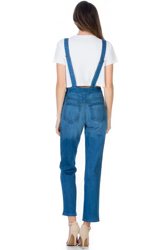 TEEK - Womens Denim Wash Overalls