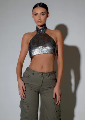 THE BRIANNA TOP GREY