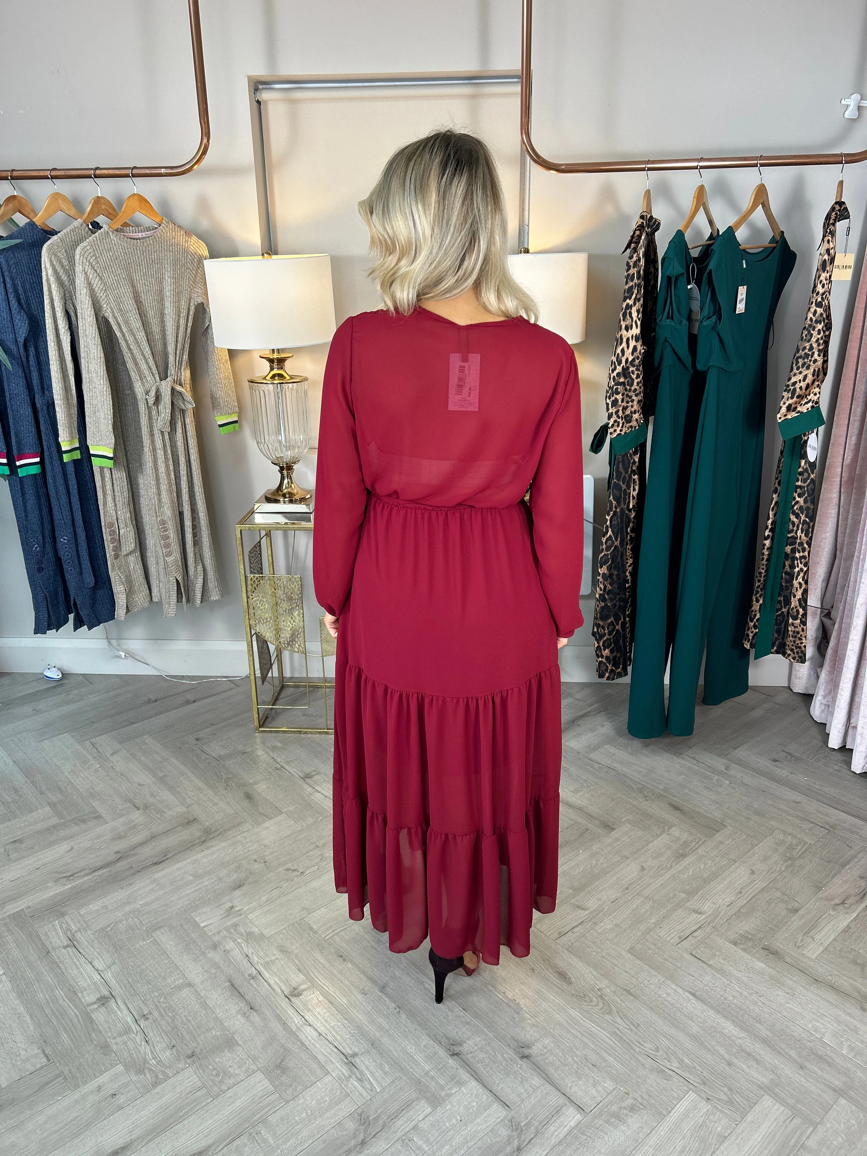 Wine Saffy Dress