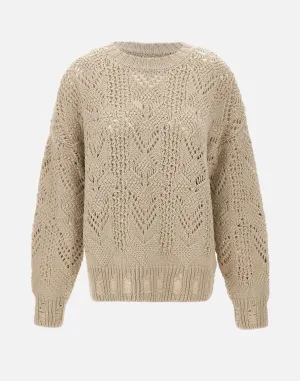 Wool Blend Oatmeal Beige Sweater