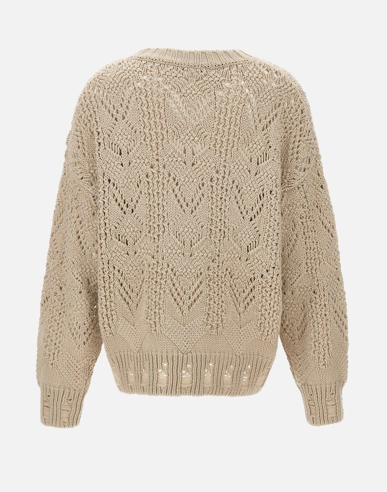 Wool Blend Oatmeal Beige Sweater