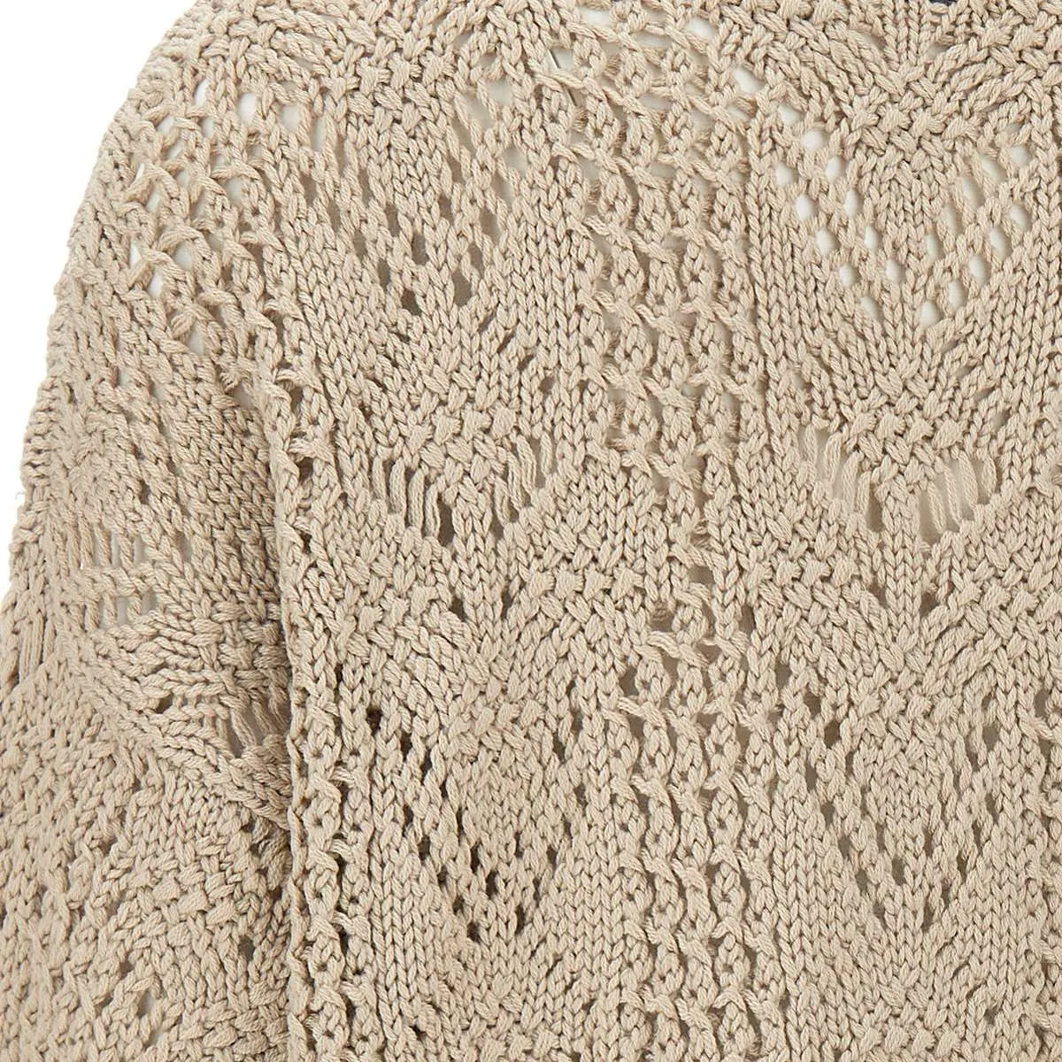 Wool Blend Oatmeal Beige Sweater